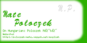 mate poloczek business card